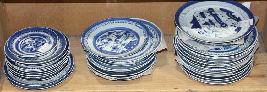 (Group) A Group of Chinese Export blue and White Dishes