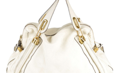 CHLOÉ - an ivory Paraty handbag.