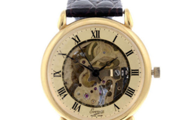 EVERITE - a gentleman's gold plated wrist watch. View more details