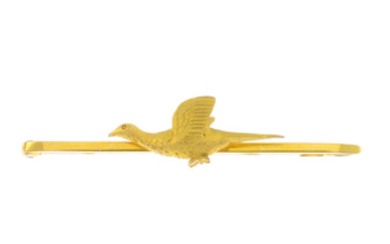 A game bird bar brooch.