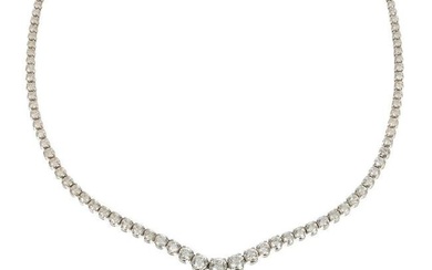 A 10.04ctw Graduated Eternity Necklace in 14K