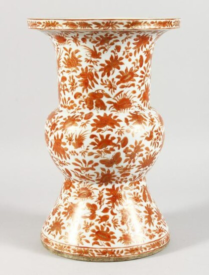 A CHINESE PORCELAIN BALUSTER SHAPED VASE, painted with