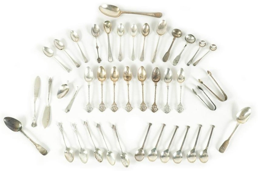 A COLLECTION OF VARIOUS SILVER FLATWARE