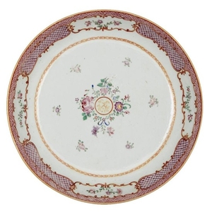A Chinese famille rose porcelain dish for...