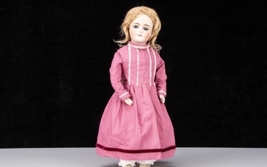 A German bisque 182 swivel shoulder-head doll