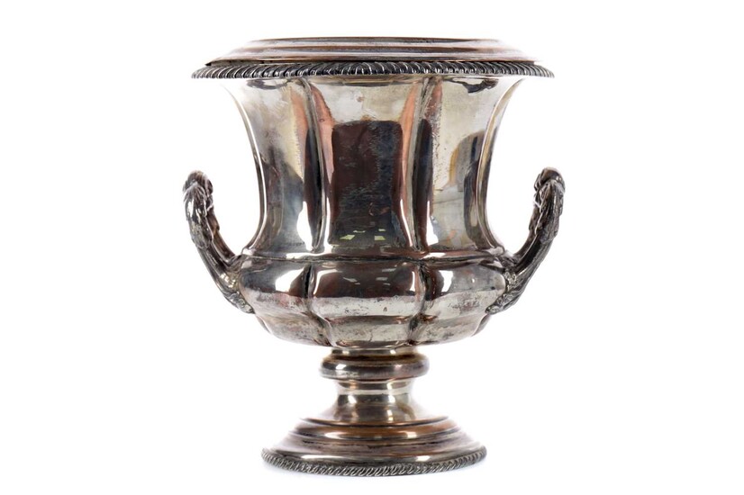 A MID-19TH CENTURY OLD SHEFFIELD PLATE WINE COOLER