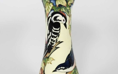 A Moorcroft pottery vase, of waisted form, decorated in the...