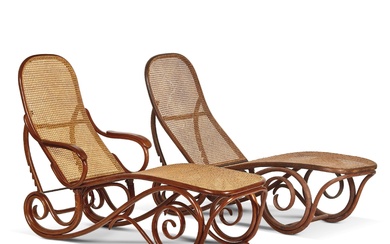 A PAIR OF THONET CHAISES LONGUES, WIEN, LATE 19TH CENTURY