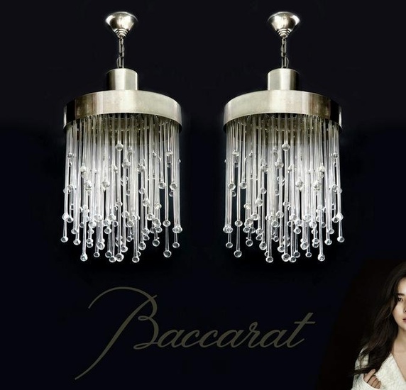 A Pair of Modern Baccarat Chandeliers, COA