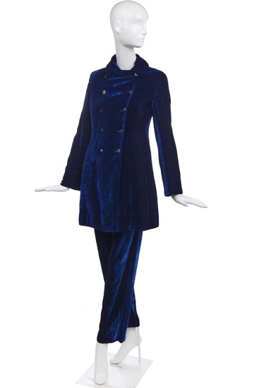 A Tom Ford for Gucci blue velvet 'Mod' suit, Autumn-Winter 2005-06