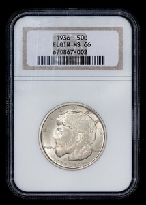 A United States 1936 Elgin Commemorative 50c Coin