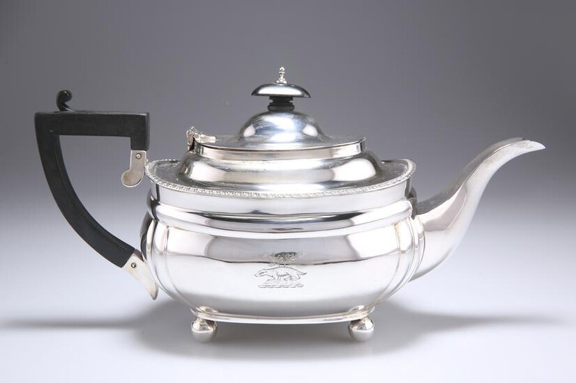 A GEORGE V SILVER TEAPOT, by C S Harris & Sons