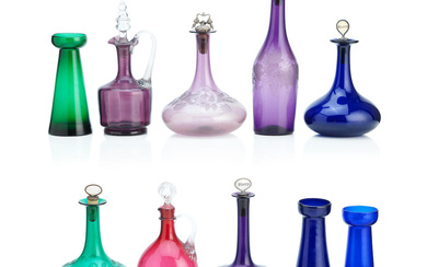 A collection of coloured glass 19th Century