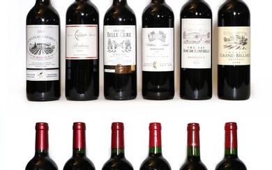 A collection of red Bordeaux wines