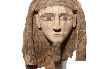 A wonderful Egyptian wood 'mummy' mask