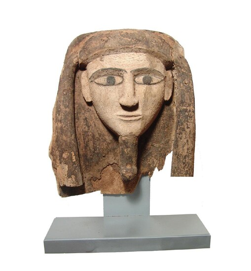 A wonderful Egyptian wood 'mummy' mask