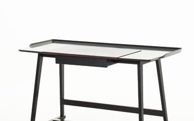 ANTONIO CITTERIO. "Recipio 14", desk, Italy, Maxalto, for B&B Italie 2014, with frame, box, leather top (removable).