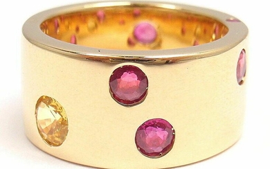 AUTHENTIC CHANEL 18K YELLOW GOLD RUBY YELLOW SAPPHIRE
