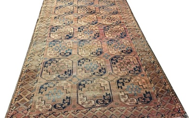Afghan Ersari handmade wool rug circa 1900 in light copper and brown - Rug - 290 cm - 185 cm