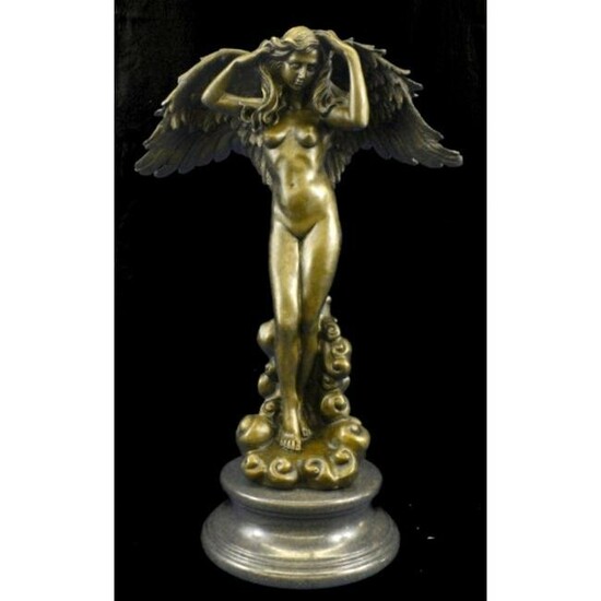 After Weinman, Descending Night Bronze Angel Sculpture