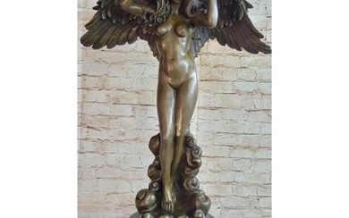 After Weinman, Descending Night Bronze Angel Sculpture