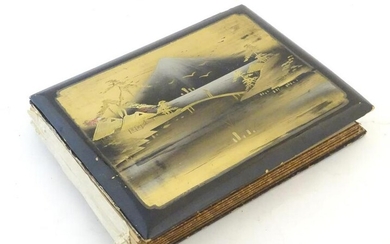 Album: A Japanese postcard album with lacquered boards