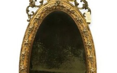 American mid 19th century giltwood mirror.
