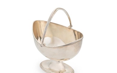 An Elizabeth II silver swing handled sugar basket, mark of Garrard & Company