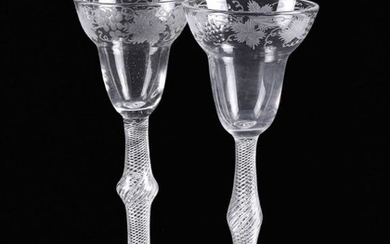 An engraved airtwist wine glass