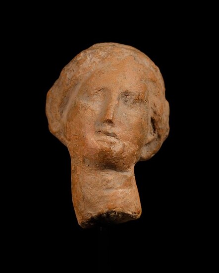 Ancient Greek Terracotta Female head - 5.4×3.2×3.1 cm - (1)