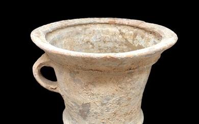 Ancient Roman Terracotta drinking cup (Modiolus), 12,5 cm
