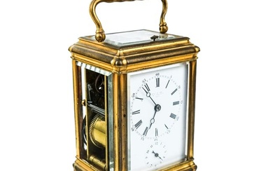 Antique Aiguilles Bronze Repeater Carriage Clock