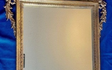Antique Italian Hand Carved large Wood Gold Wall Mirror 44x25
