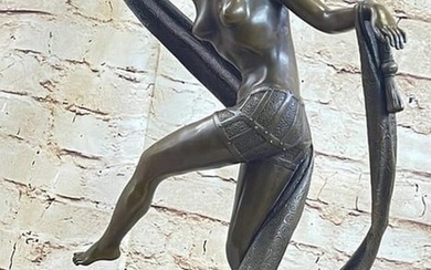 Art Deco Nude Flapper Dancer Girl Figure Figurine