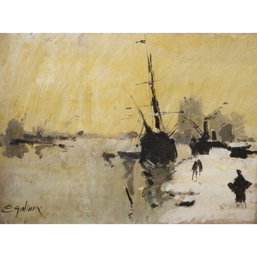 Attributed to Eugene Galien-Laloue (1854-1941) Oil on board...