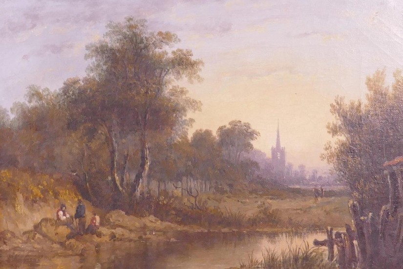 Attributed to James Ward RA (British, 1769-1859), river scen...