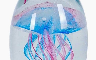 Awesome MURANO Art Glass Jellyfish Paperweight