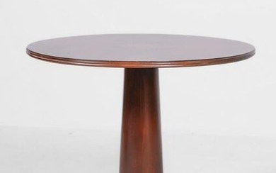 Baker Empire style mahogany pedestal table
