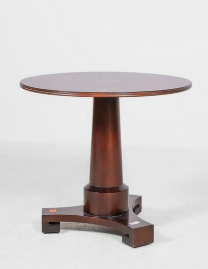 Baker Empire style mahogany pedestal table