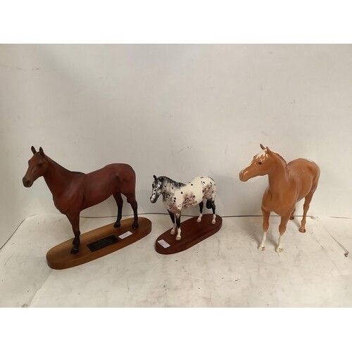Beswick Palomino Horse, Beswick Appaloosa Horse, and a model...