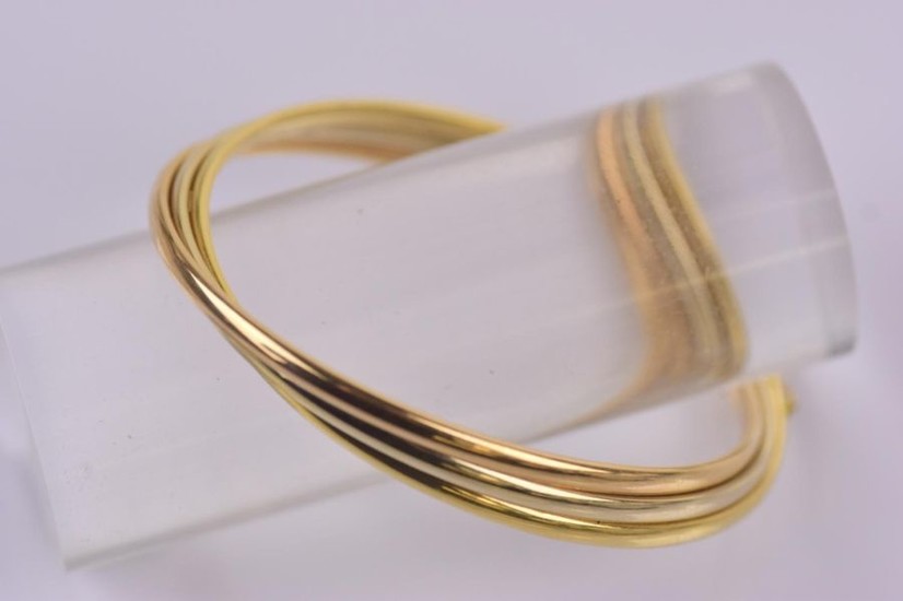 Bracelet à trois joncs superposés en or