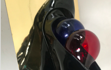 Bradley Eros "Black & Red & Blue" (Perverse Shoe Sculpture), Size 6.9, 2019