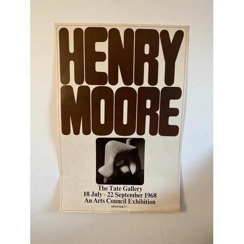 British art & Scupture, Henry Moore poster 1968, Tate Galler...