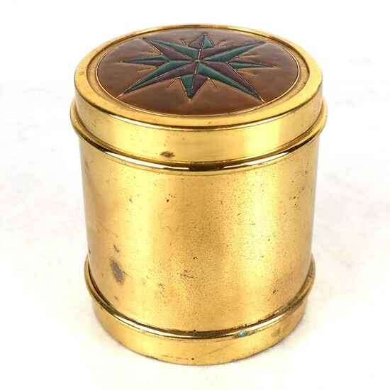 Bronze and Enamel Cigarette Box