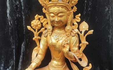 Buddha of longevity 47 cm - Gilt bronze - China