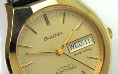 Bulova - "NO RESERVE PRICE"Swiss made Automatic - Set -O-Matic Day Date - Men - 1960-1969
