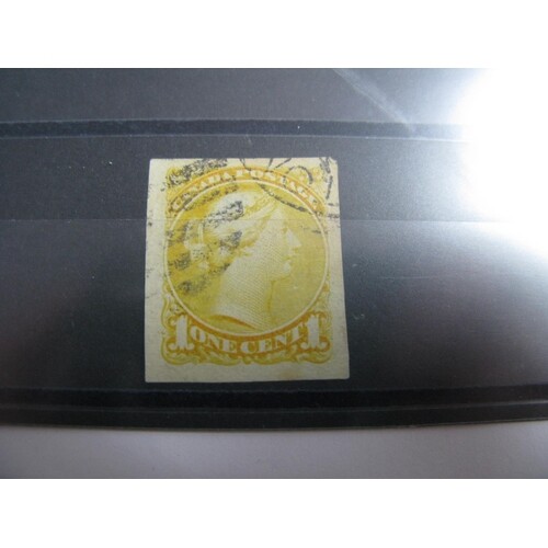 Canada Queen Victoria Fine Used 1868 SGS6ba Pale Yellow IC, ...