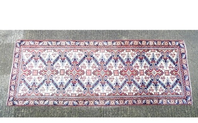 Carpet / Rug : A Persian Ardebil runner, the cream ground wi...