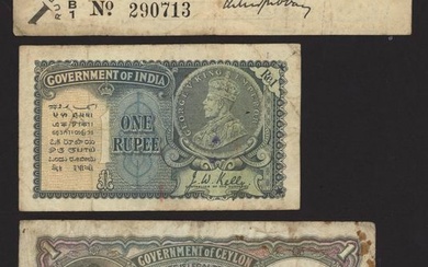 Ceylon, India, [14 notes] 1917-1969, (Pick 1a, 14b, 34, 44a, 44b, 49b, 17b, 18a, 24, 25a, 52, 5...