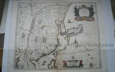 China, Japan, anno 1666, Janssonius J., spanish. edition Copperm